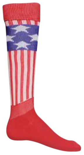 red stripe athletic socks